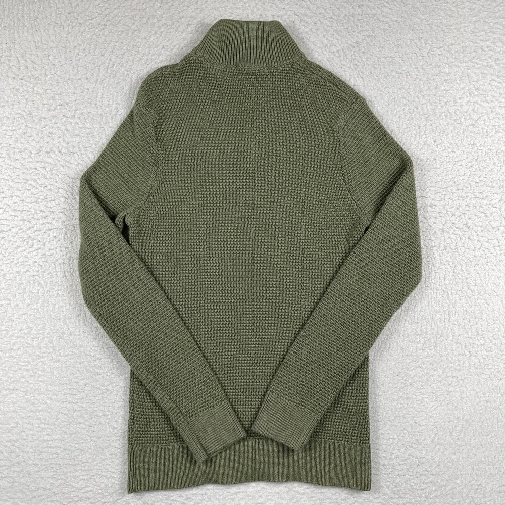 J Crew Sweater Mens Medium Green 1/4 Zip Pullover Gorp Cabin Teacher‎ Dad Office